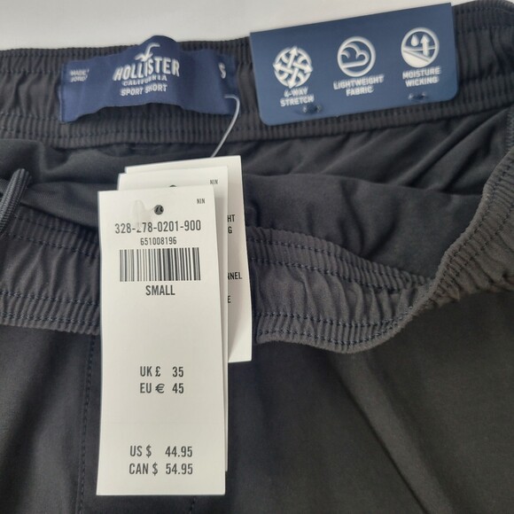 Hollister Sport Short black 7" inseam men's small NWT - Picture 3 of 5